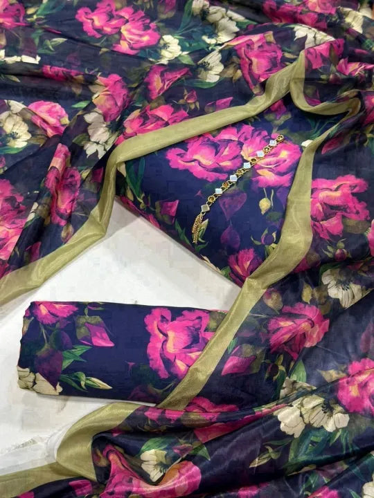 DIGITAL PRINTED SWISS 3 PCS UNSTITCHED SUITS FOR WOMEN