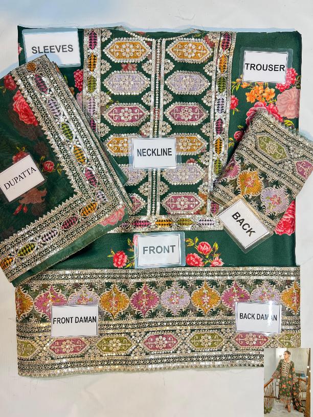 3-PC Digital Print Silk Suit With Silk Digital Print Dupatta FC-30