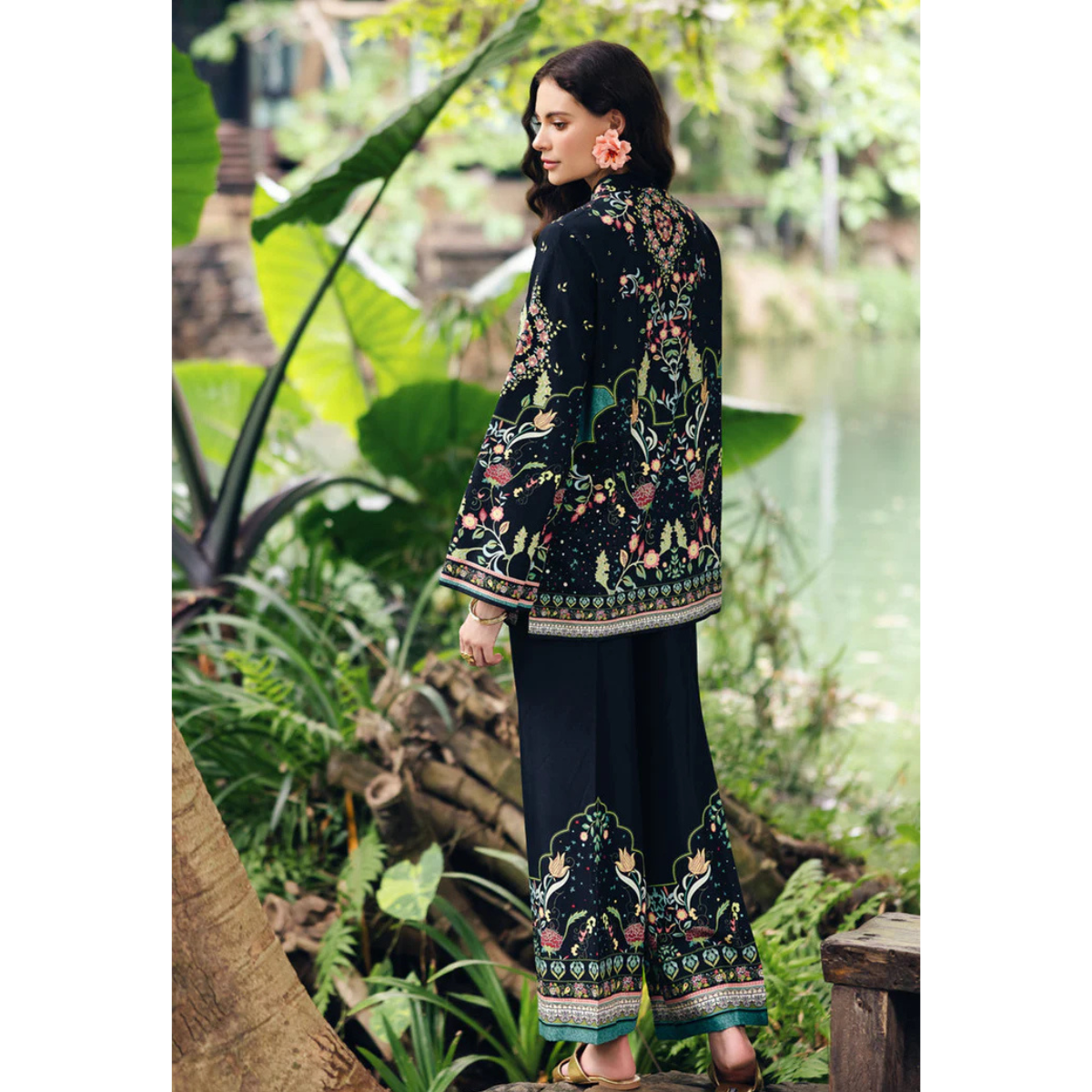 3-PC Digital Print Silk Suit With Silk Digital Print Dupatta FC-44