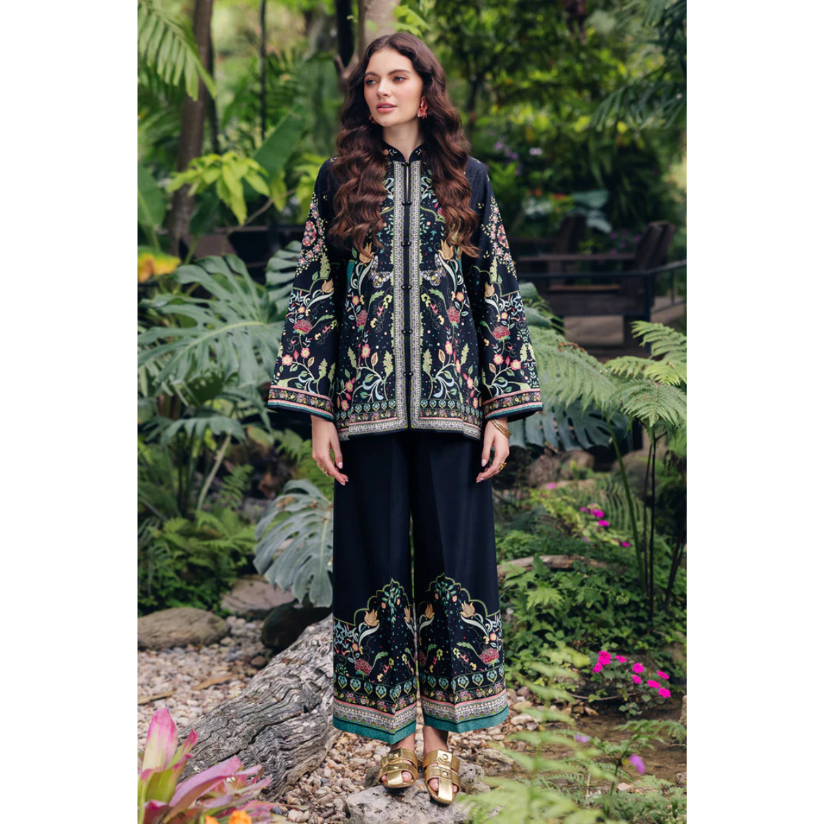 3-PC Digital Print Silk Suit With Silk Digital Print Dupatta FC-44