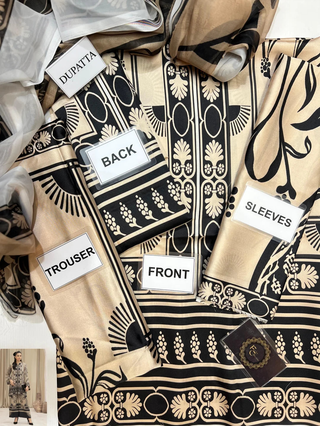 3-PC Digital Print Silk Suit With Silk Digital Print Dupatta FC-43