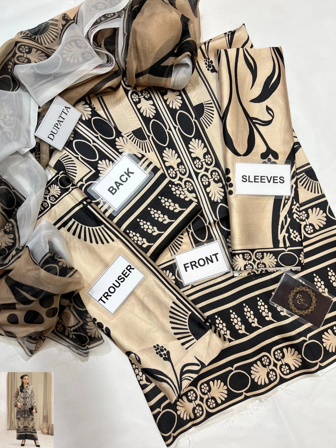 3-PC Digital Print Silk Suit With Silk Digital Print Dupatta FC-43