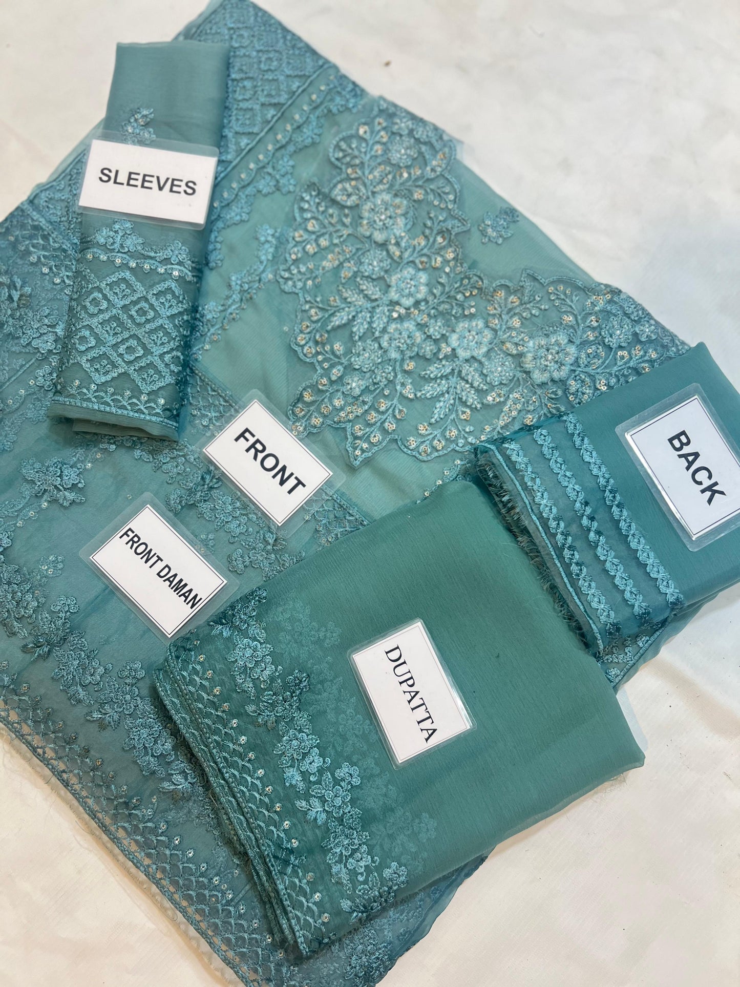 3-PC Chiffon suit wth malai trouser FC-63