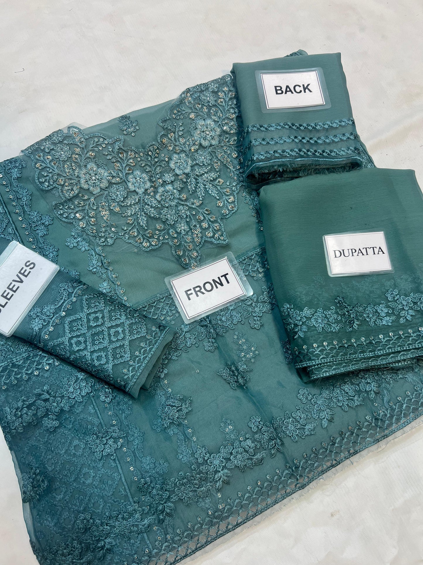 3-PC Chiffon suit wth malai trouser FC-63