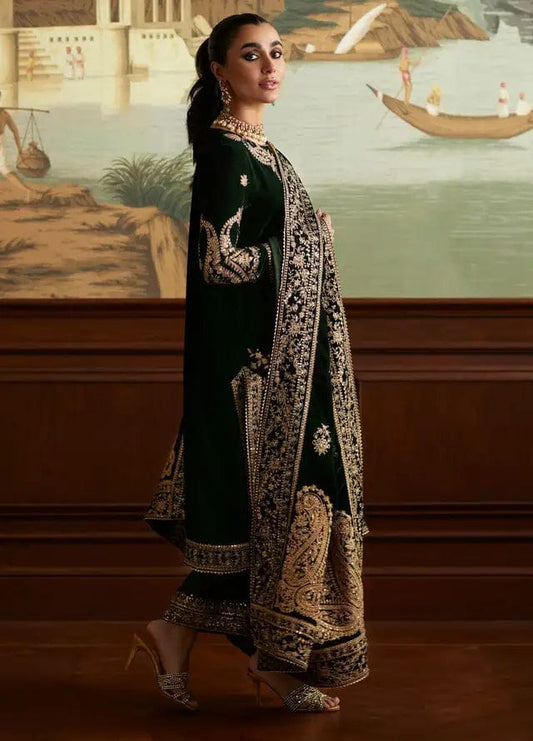 3-PC Suit Velvet with velvet dupatta FC-64