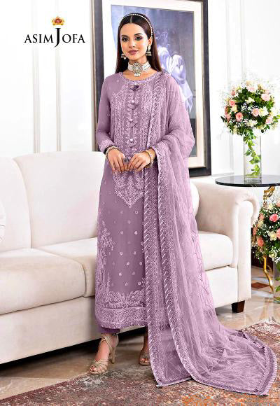 3-PC Chiffon Suit With Malai Trouser FC-53