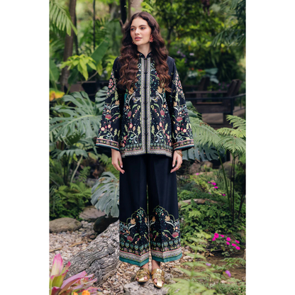 3-PC Digital Print Silk Suit With Silk Digital Print Dupatta FC-44