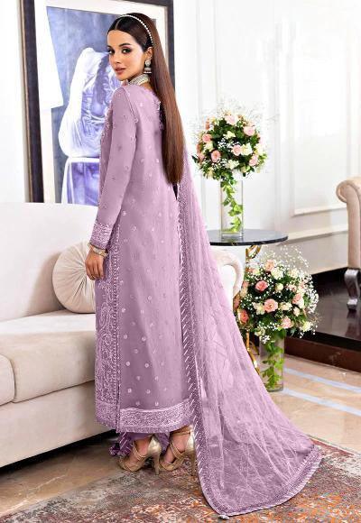 3-PC Chiffon Suit With Malai Trouser FC-53