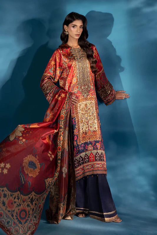 3-PC Silk suit with silk digital print dupatta FC-62