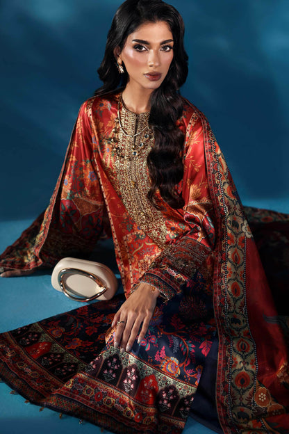 3-PC Silk suit with silk digital print dupatta FC-62