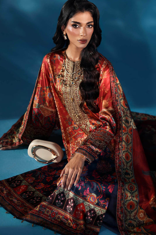 3-PC Silk suit with silk digital print dupatta FC-62