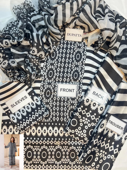 3-PC Digital Print Silk Suit With Silk Digital Print Dupatta FC-40