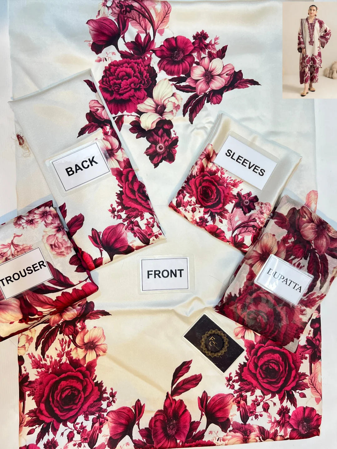 3-PC Digital Print Silk Suit With Silk Digital Print Dupatta FC-41