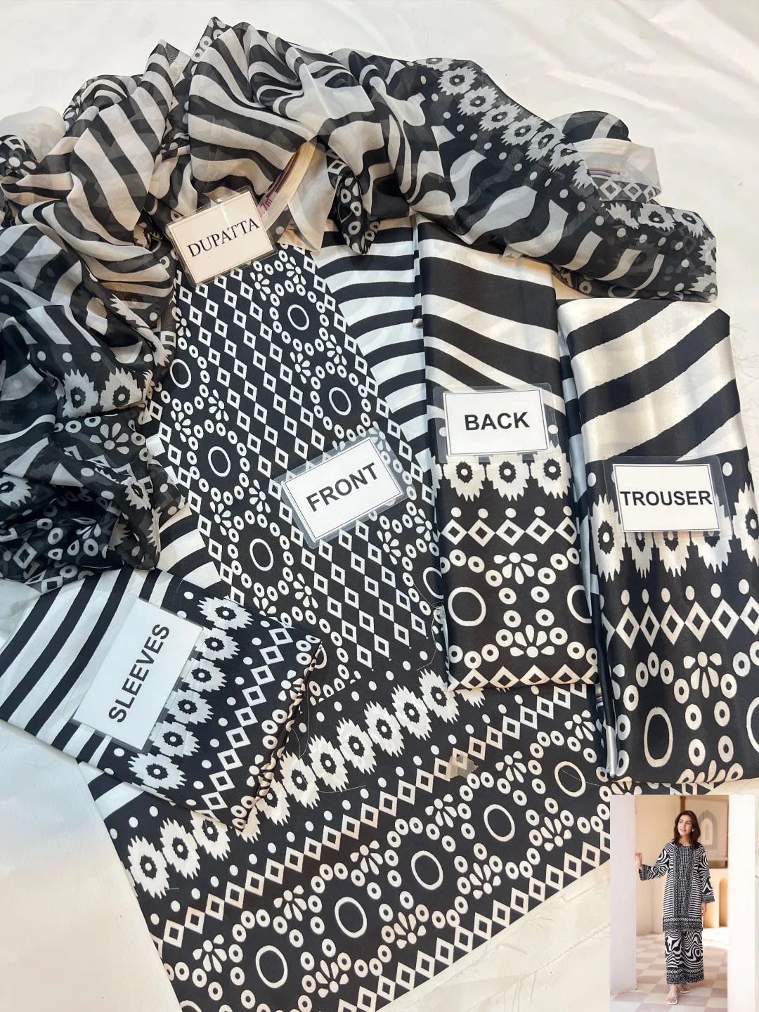 3-PC Digital Print Silk Suit With Silk Digital Print Dupatta FC-40