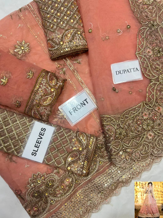 3-PC Net Maxi With Malai Trouser  FC-52