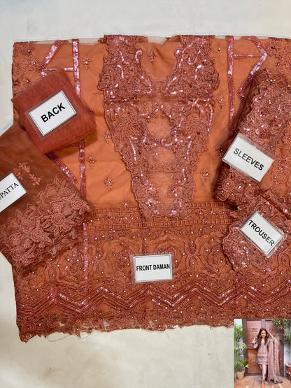 3-PC Net suit with Net embroidered Dupatta FC-55