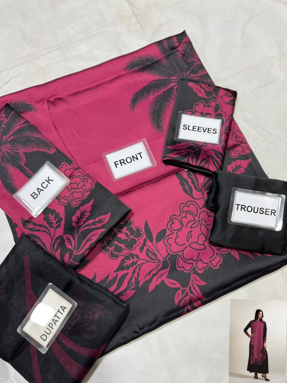 3-PC Digital Print Silk Suit With Silk Digital Print Dupatta FC-29