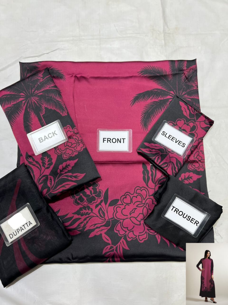 3-PC Digital Print Silk Suit With Silk Digital Print Dupatta FC-29