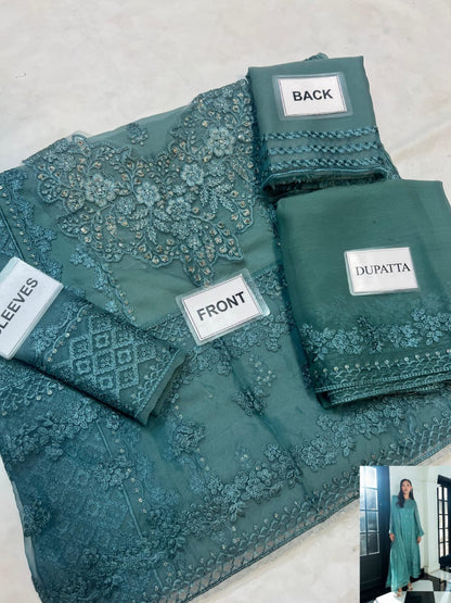 3-PC Chiffon suit wth malai trouser FC-63