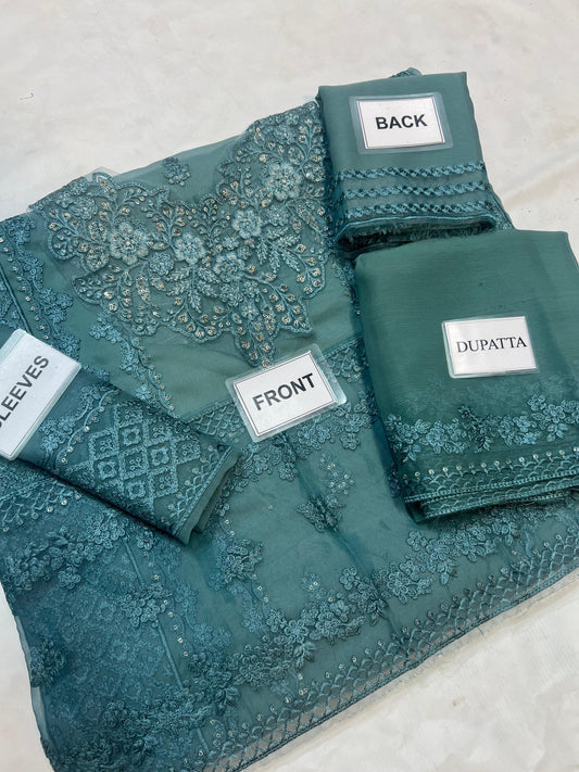 3-PC Chiffon suit wth malai trouser FC-63