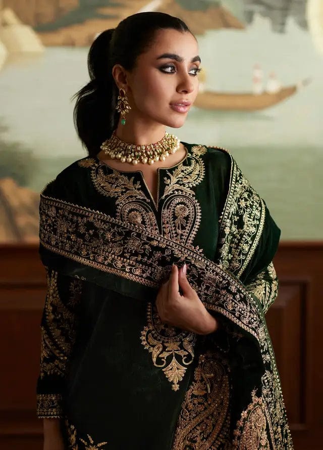 3-PC Suit Velvet with velvet dupatta FC-64