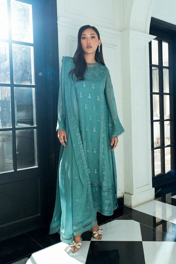 3-PC Chiffon suit wth malai trouser FC-63